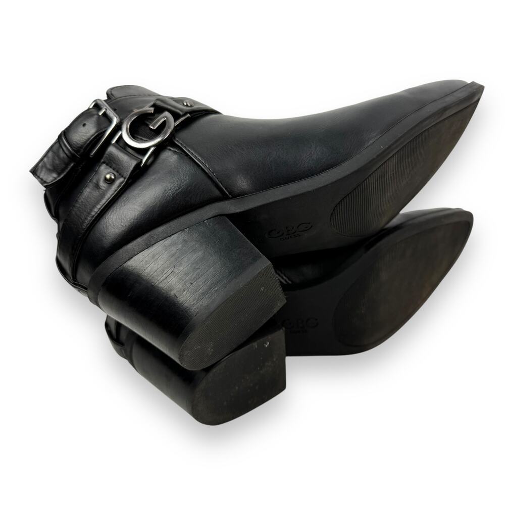 GUESS GBG black vegan leather cowgirl ankle boots - Picture 7 of 13